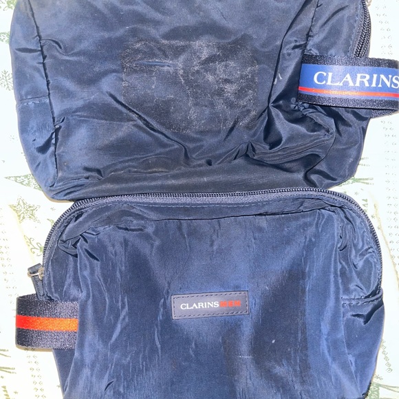 Clarins Other - Clarins Dark Blue Toiletry Bag Set